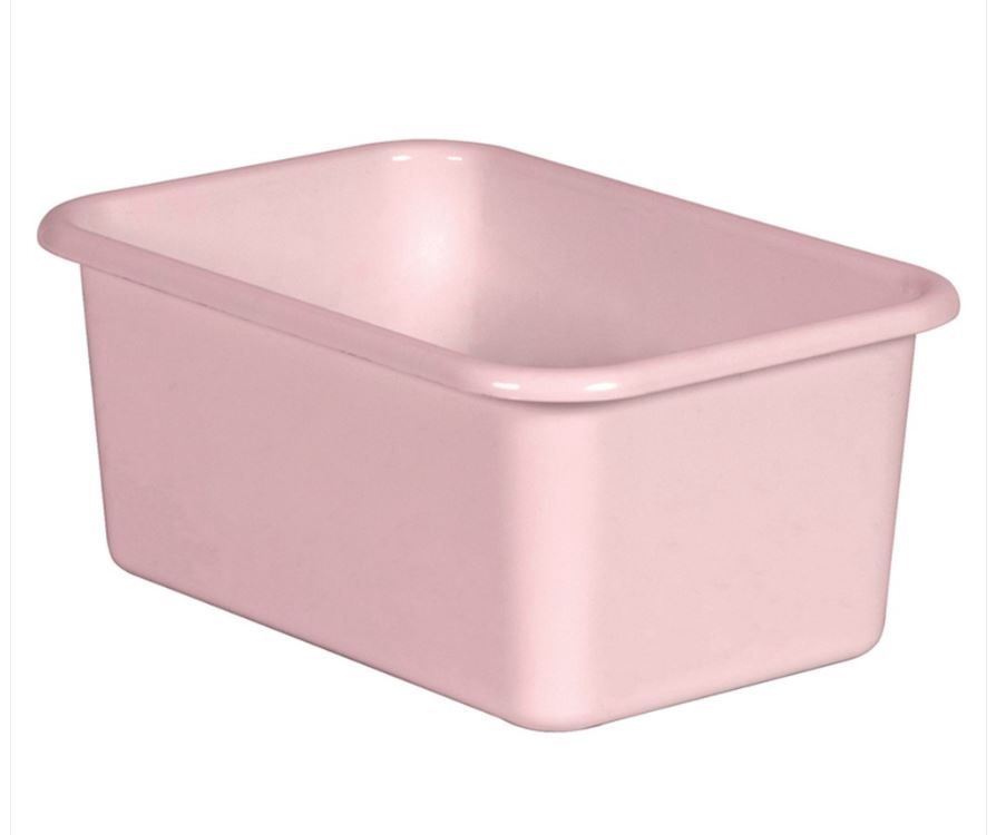 Blush Small Plastic Storage Bin