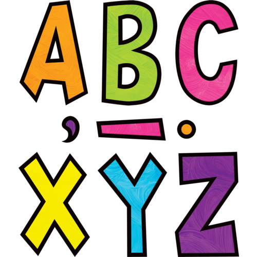 Bright 4Ever 7&#39;&#39; Fun Font Letters