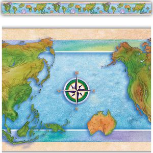 World Continents Border Trim