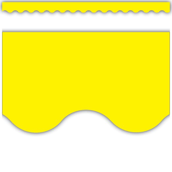 Yellow Scalloped Border Trim