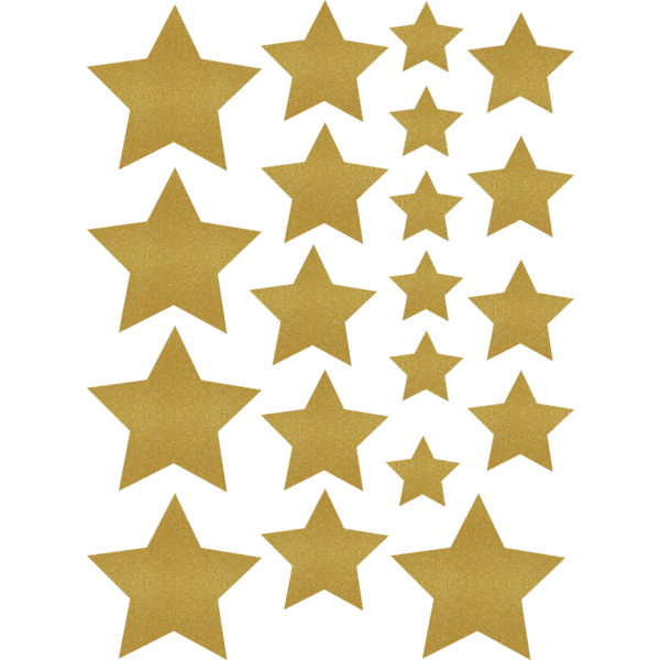 Accents Gold Shimmer Stars Assorted
