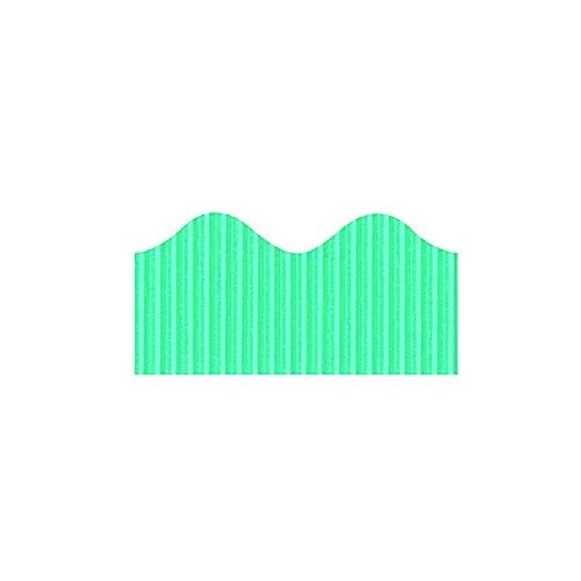 Azure Blue Corrugated Bordette Scalloped Decorative Border