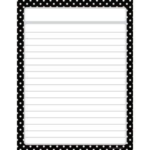 Black Polka Dots Lined Chart Poster