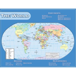 World Map Chart Poster