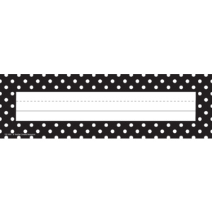Black Polka Dots Name Plates