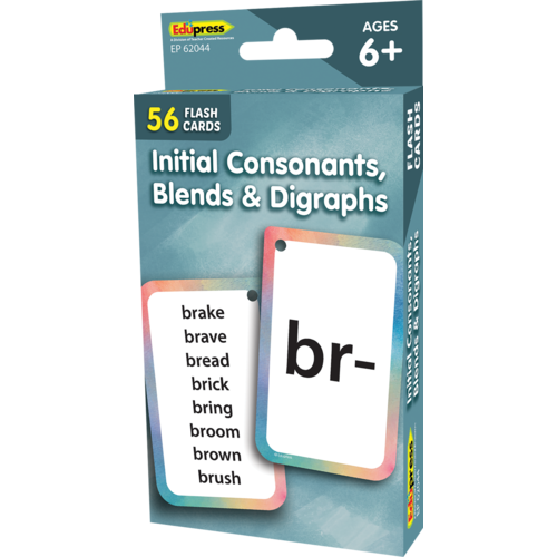 Initial Consonants, Blends &amp; Digraphs Flash Cards