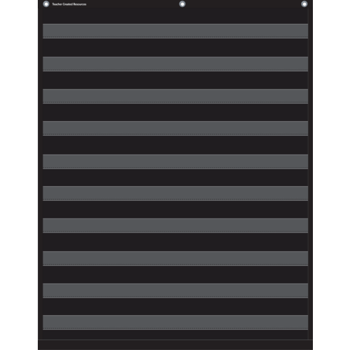 Black 10 Pocket Chart