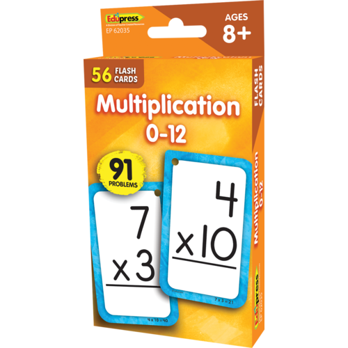 Multiplication 0-12 Flash Cards