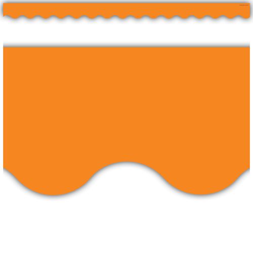 Orange Scalloped Border Trim