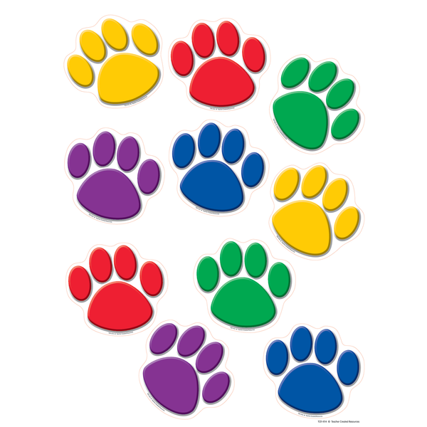 Accents Colorful Paw Prints