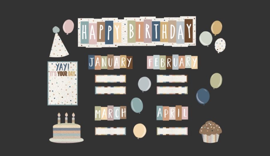 Everyone is Welcome Happy Birthday Mini Bulletin Board
