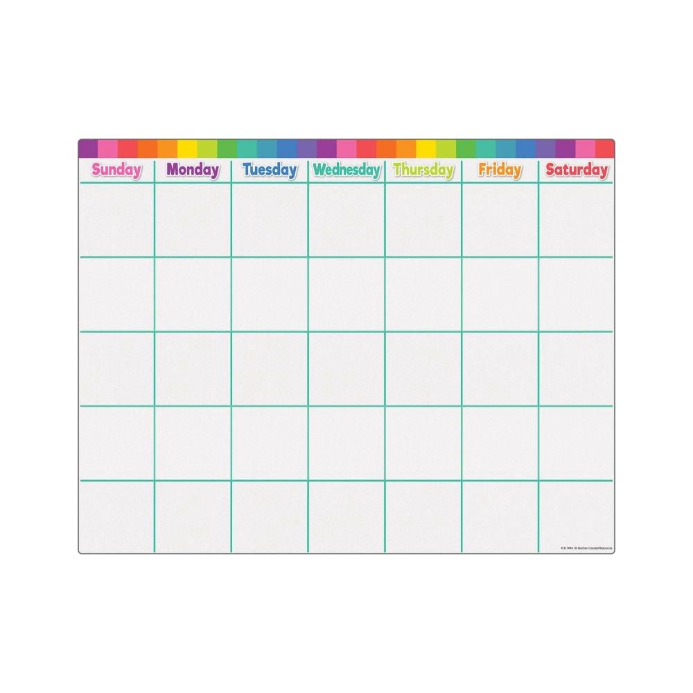 Colorful Calendar Write-On/Wipe-Off Chart