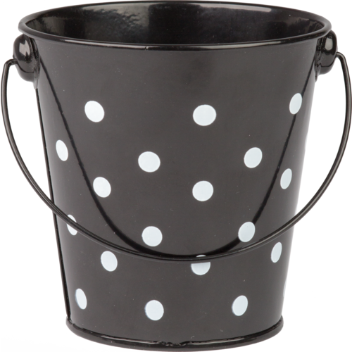 Black Polka Dots Bucket