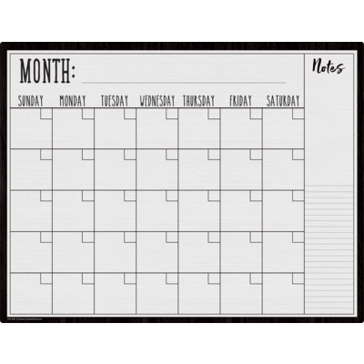 Calendar Write On/Wipe Off Chart Modern Farmhouse