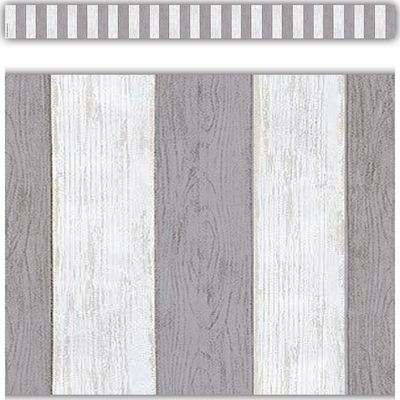 Gray Stripes Straight Border Trim Modern Farmhouse
