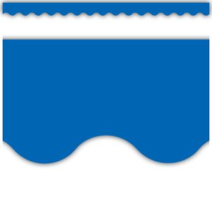Blue Scalloped Border Trim