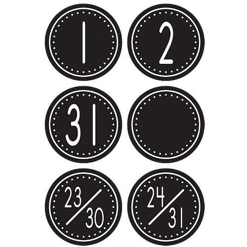 Calendar Days Crazy Circles Black/White