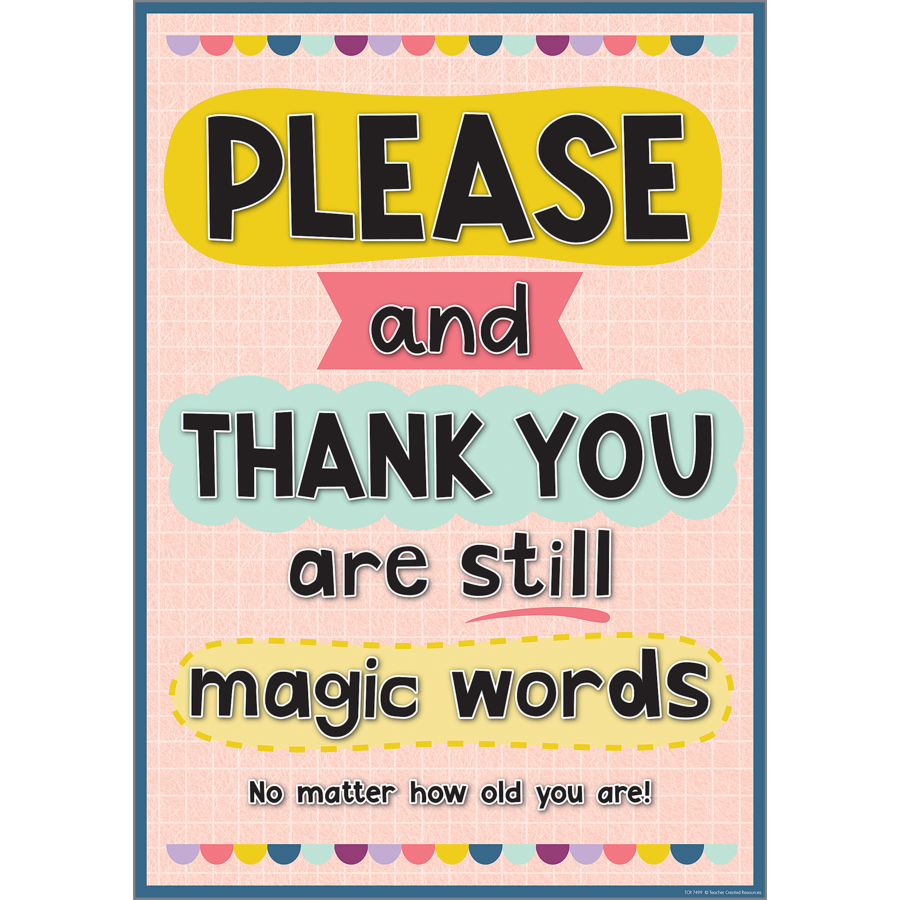 Oh Happy Day Please and Thank You Are Still Magic Words Poster