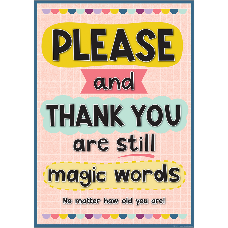 Oh Happy Day Please and Thank You Are Still Magic Words Poster