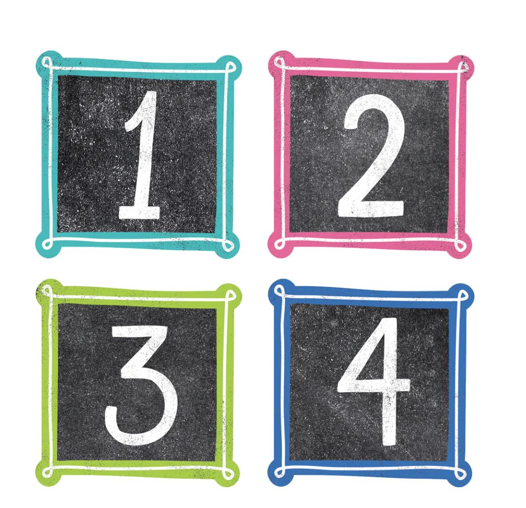 Chalk It Up! Colorful Chalk Calendar Days