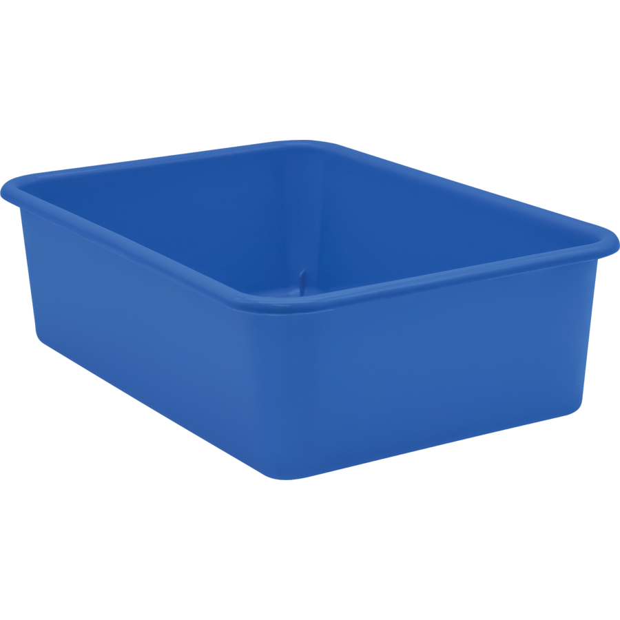 Blue Large Plastic Storage Bin