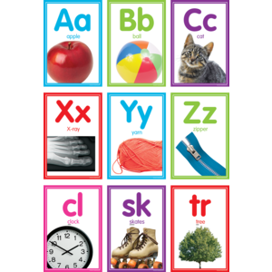 Colorful Photo Alphabet Cards Bulletin Board