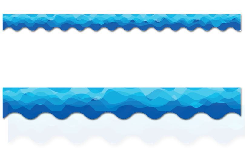 Waves Of Blue Wavy EZ Border