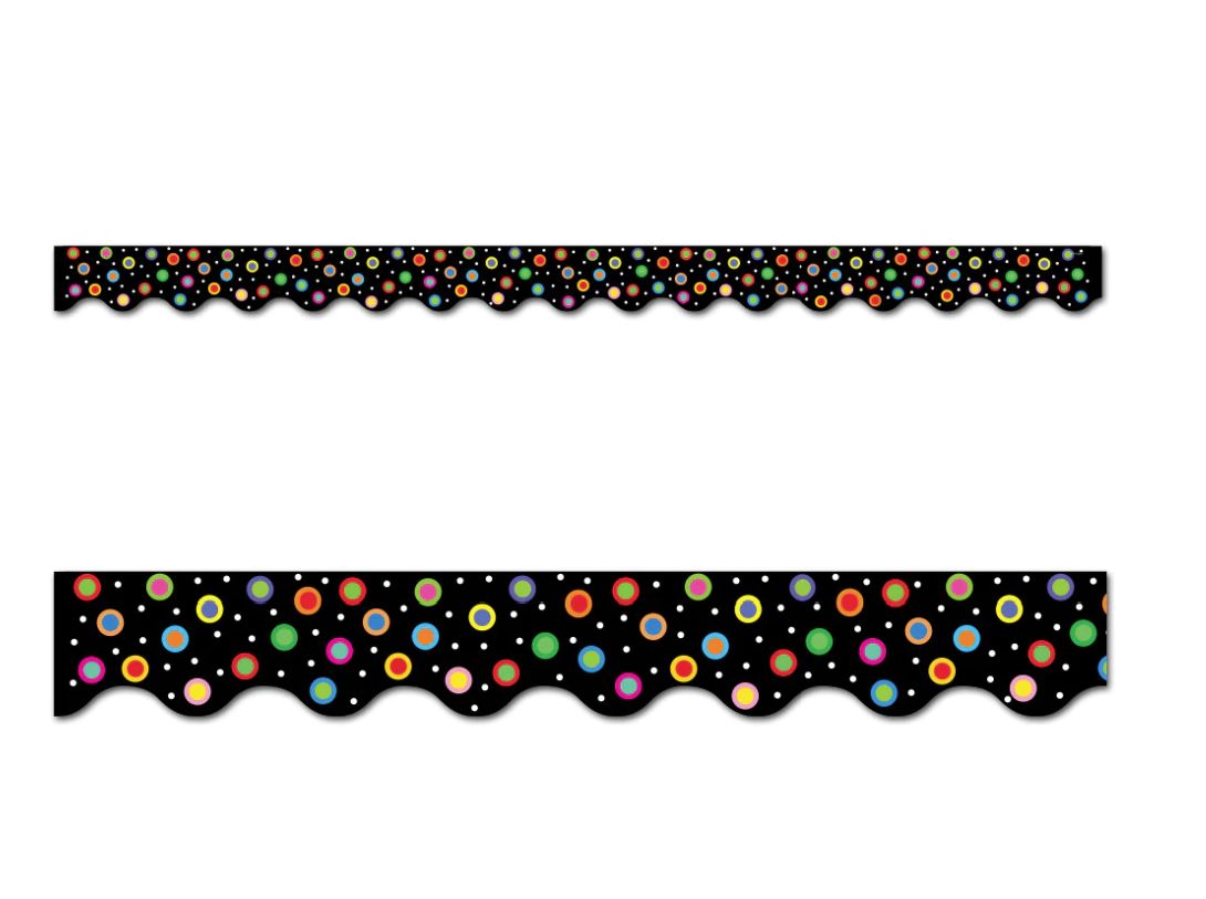 Dots On Black Wavy EZ Border