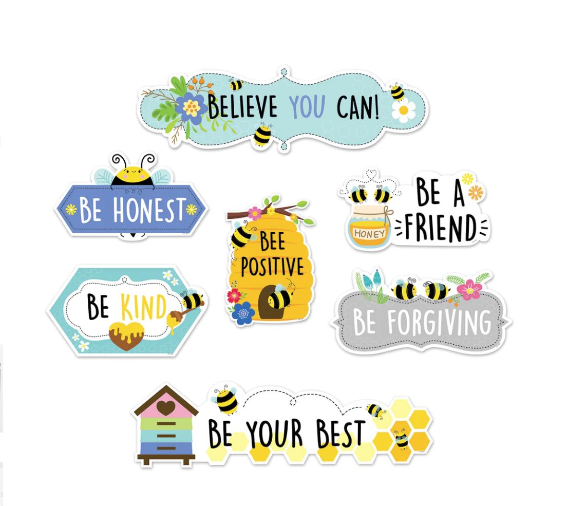 Busy Bees Bee Positive Mini Bulletin Board