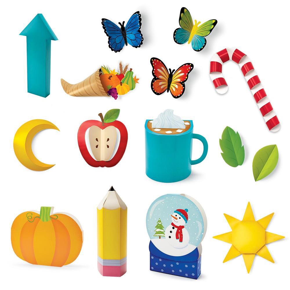 3D Pop Year-Round Seasonal Accents Bulletin Board Set