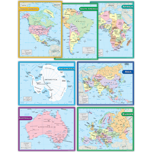 Continents Charts Set (7 charts)