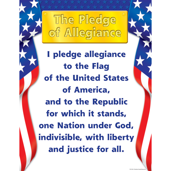Pledge of Allegiance Chart Poster