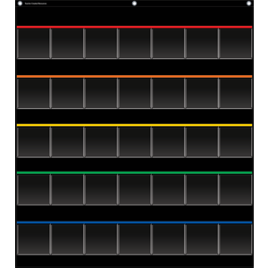Black Storage Pocket Chart