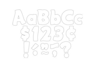 White Funtastic Block 4&quot; Letters Combo Pack