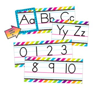 Brights 4Ever Alphabet Line Bulletin Board