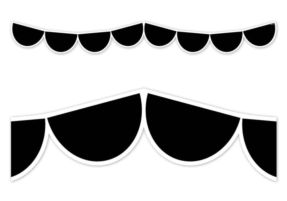 Black Half-dots EZ Borders