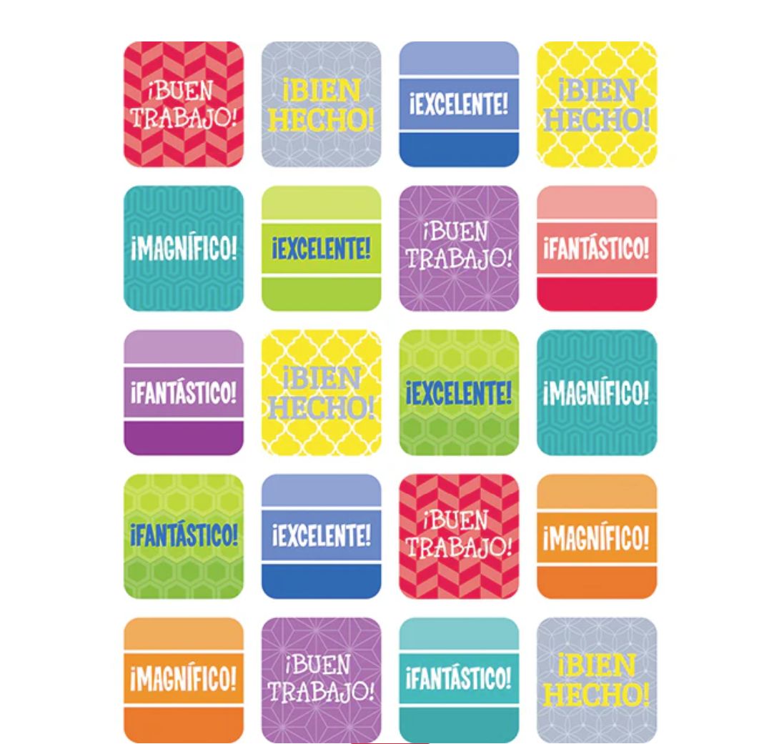 Spanish Rewards Stickers
