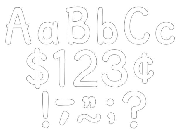 White 4&quot; Modern Classic Letters Combo Pack