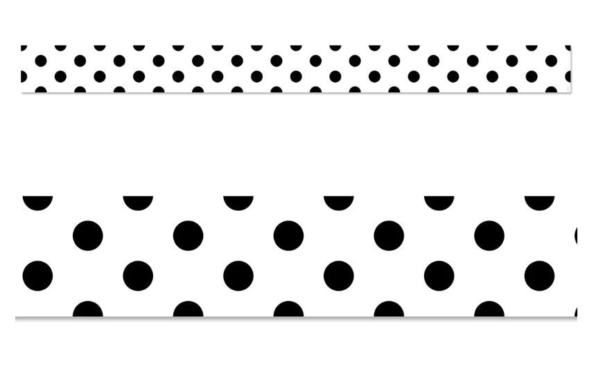 Black Polka Dots EZ Border (Core Decor)