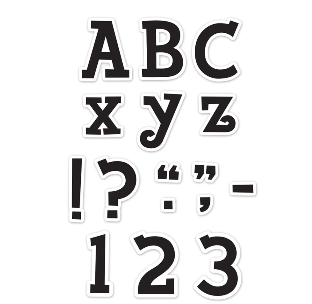 Fancy Black 4&quot; Deco Letters