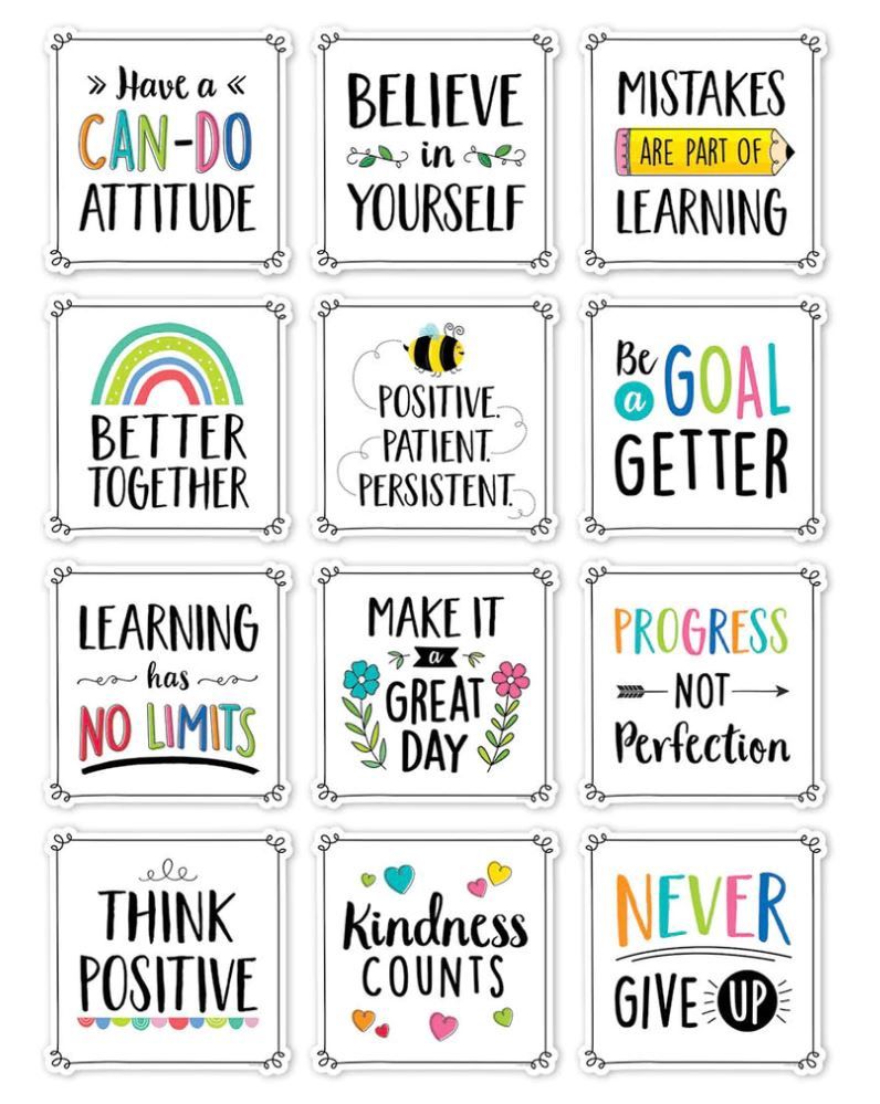Positive Mindset 10&quot; Designer Cut-Outs