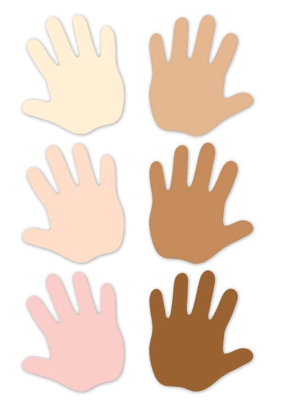 Multicultural Hands 6‚Äù Designer Cut-Outs