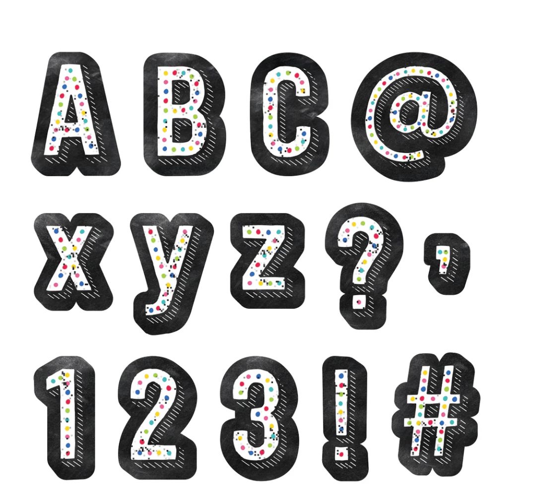Chalk It Up! Colorful Chalk Designer Letters