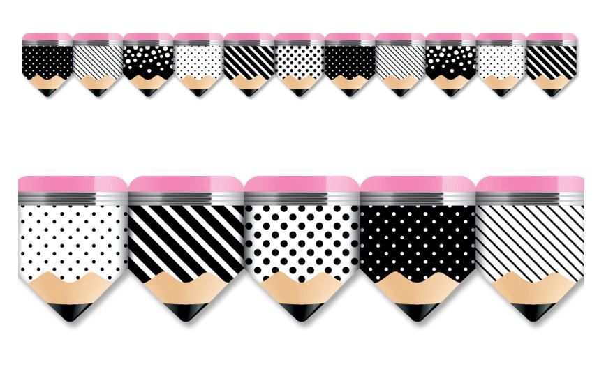Striped &amp; Spotted Pencils EZ Border