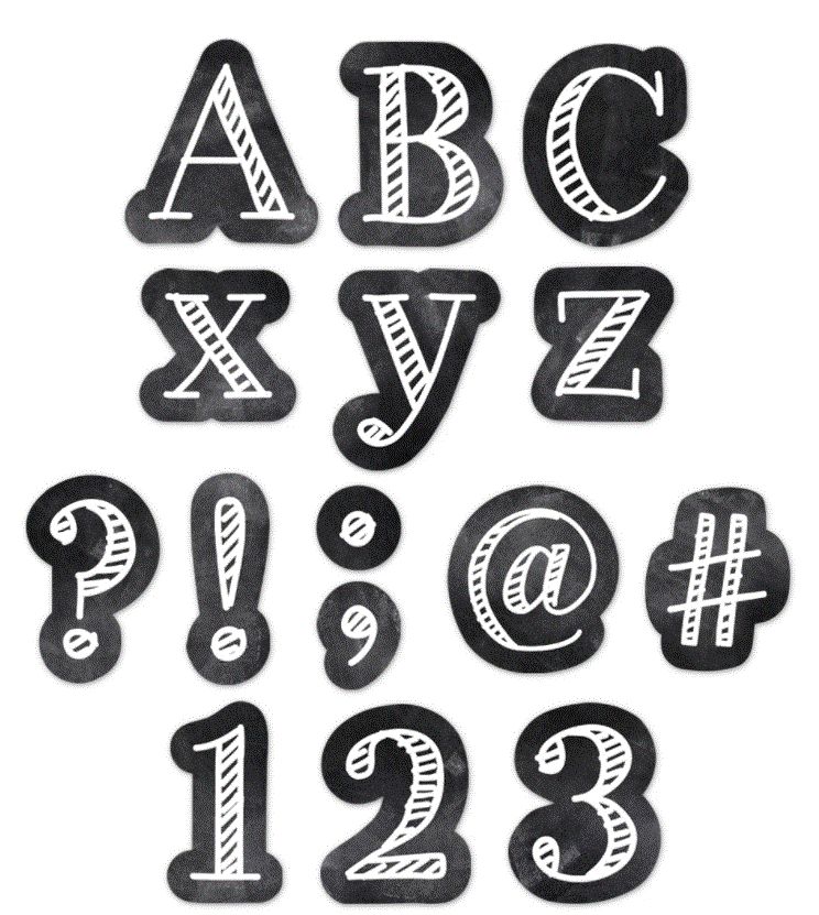 Chalk it Up! 4&quot; Chalkboard Designer Letters