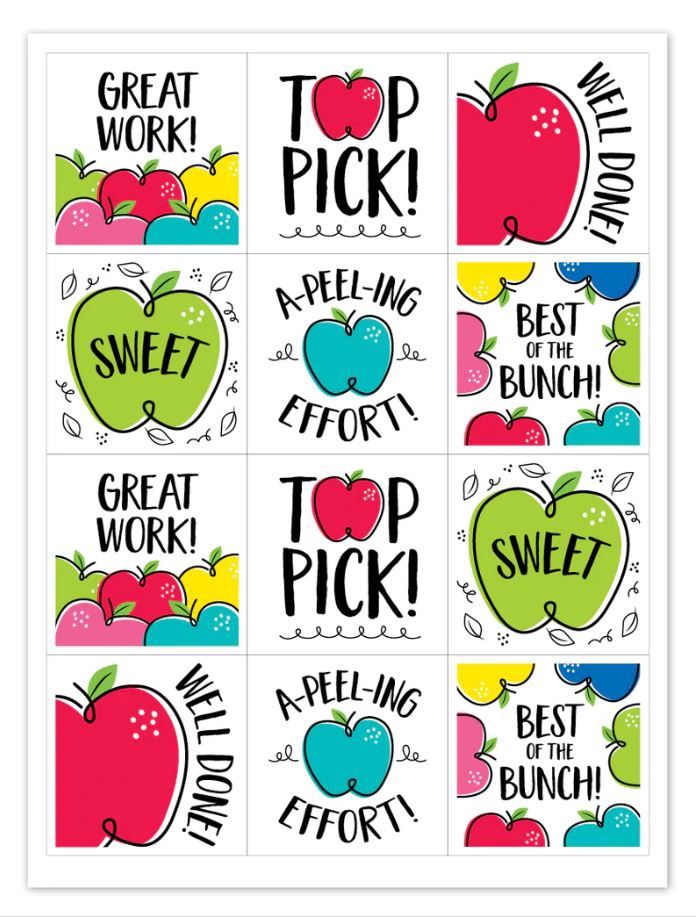 Doodle Apple Rewards Stickers
