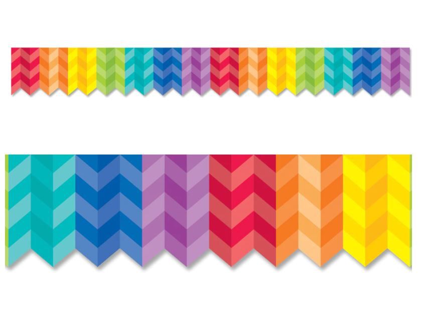 Rainbow Herringbone EZ Border