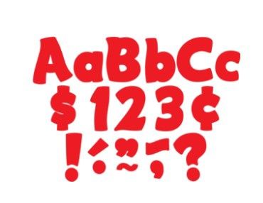 Red Funtastic Block 4&quot; Letters Combo Pack