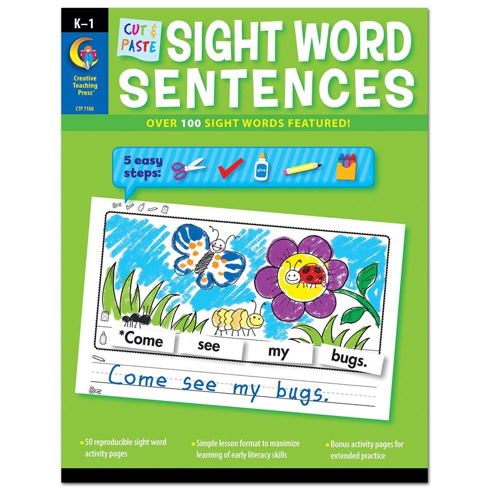 Cut &amp; Paste Sight Words Sentences