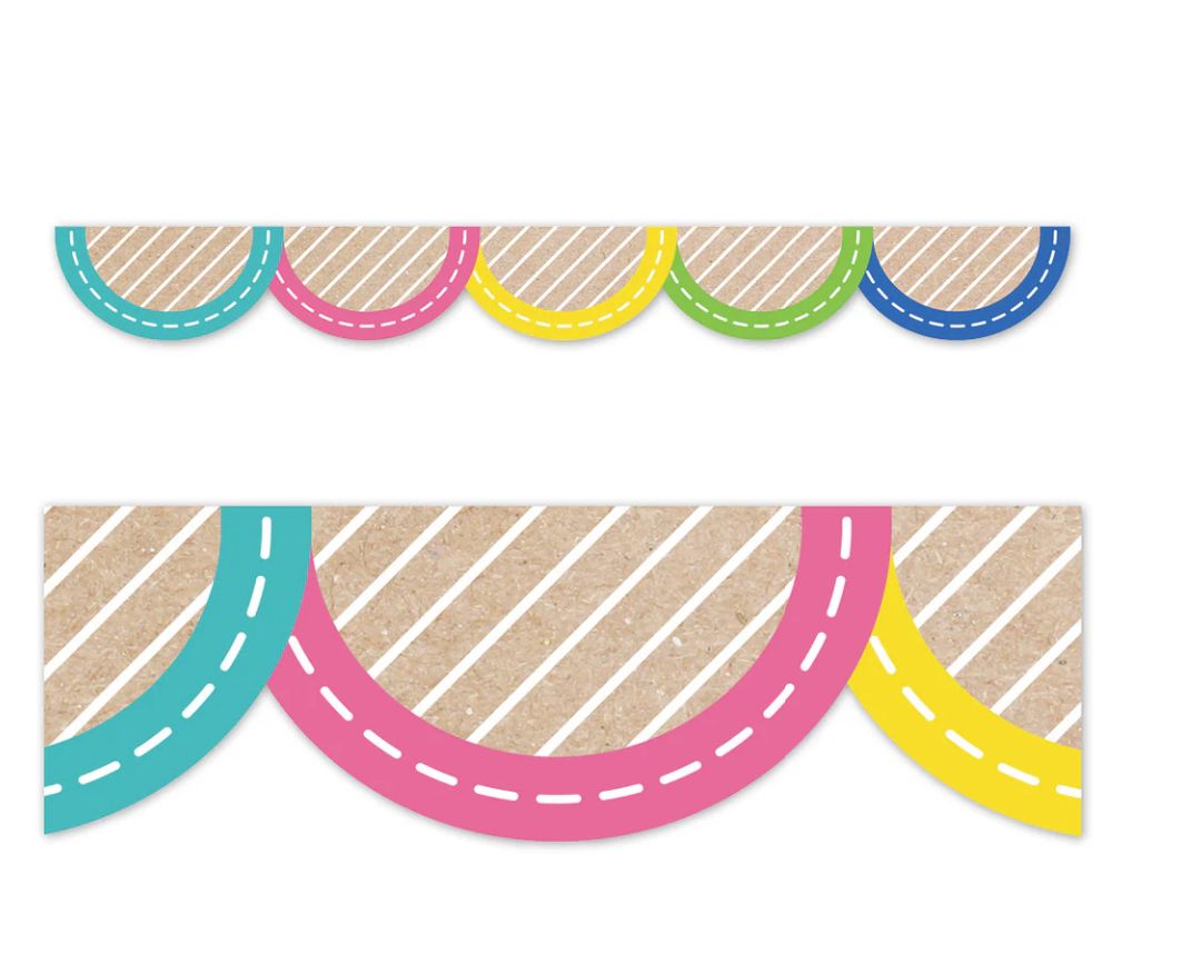 Krafty Pop Colorful Kraft Jumbo Scallops EZ Border